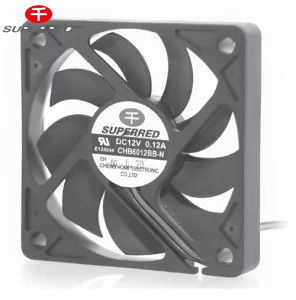 الإطار البلاستيكي PBT DC 12V مروحة التبريد 60x60x10 خروج الإشارة اختياري