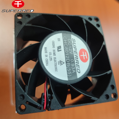 بنية دائمة 12 فولت DC CPU مروحة 2700 - 5300 RPM سرعة وتدفق الهواء القوي 45 CFM