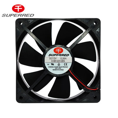 مروحة تبريد DC المكره البلاستيكية PBT 80x80x20mm أسود مع سلك الرصاص AWG26.5