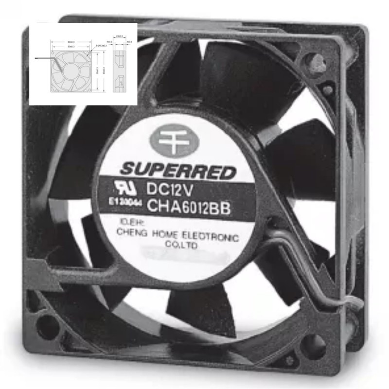 60x60x23mm DC Cooling Fan 1700-3600 RPM لموقد كهربائي / فرن / جدار تبريد